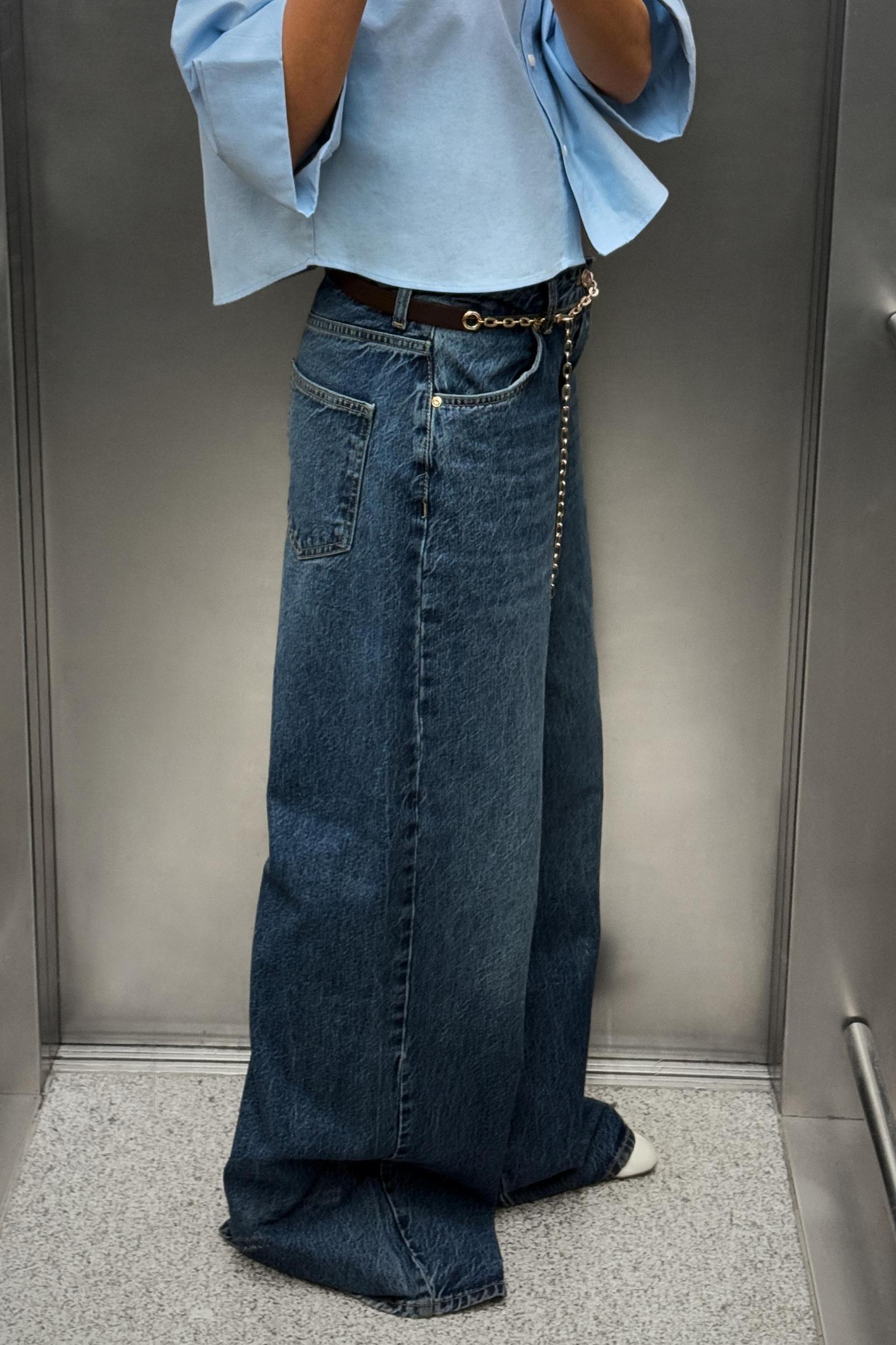 Z1975 WIDE LEG CHAIN BELT JEANS Product Image