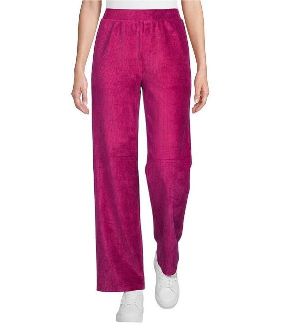Westbound Coordinating Velour Rib Pull On Wide Leg Pants Product Image