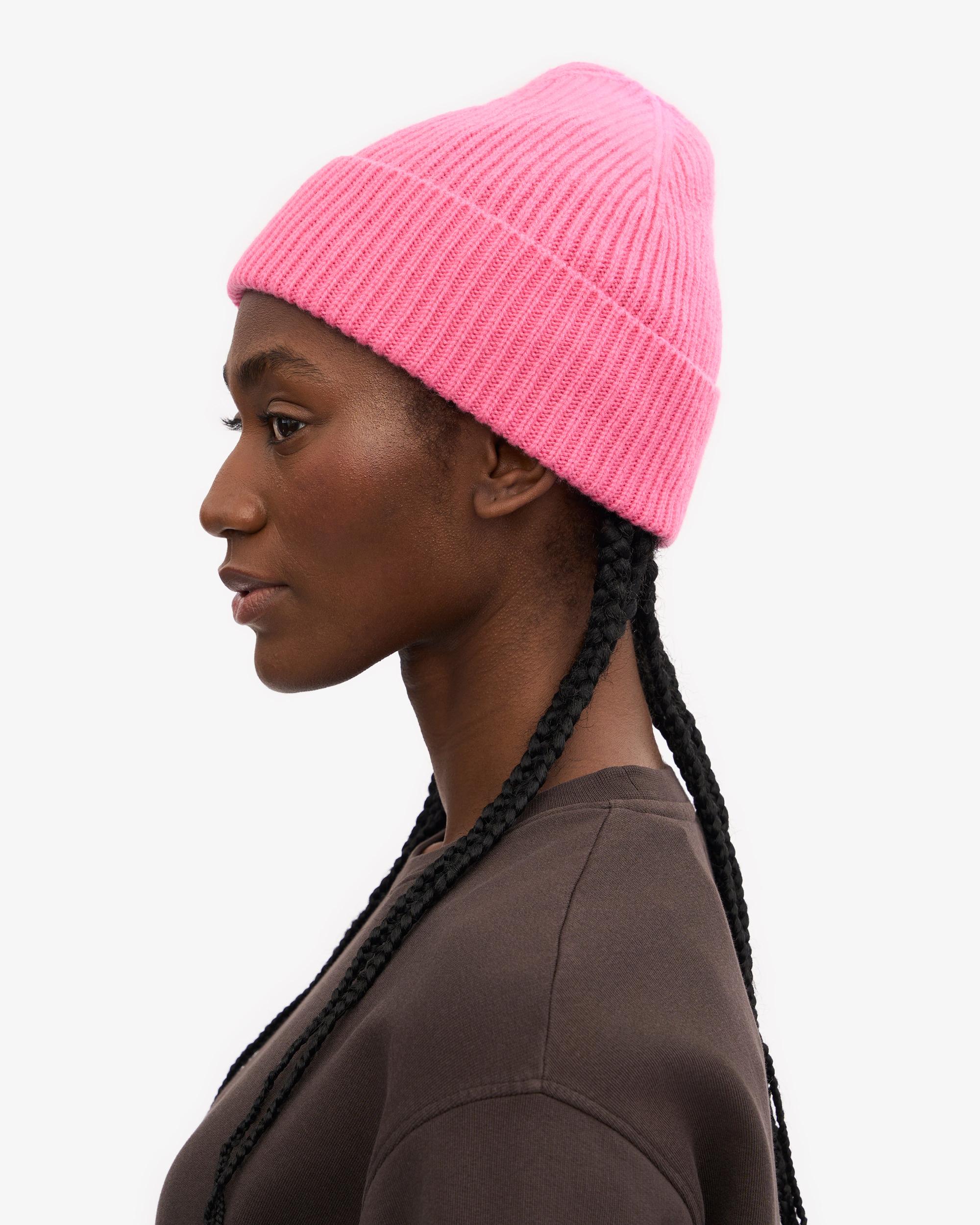 Merino Wool Beanie - Bubblegum Pink Product Image
