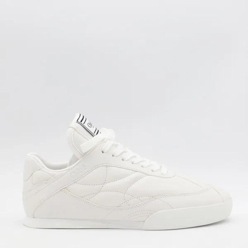 CHLOÉ Womens Chloe Kick Brand-patch Leather Low-top Trainers In White Product Image