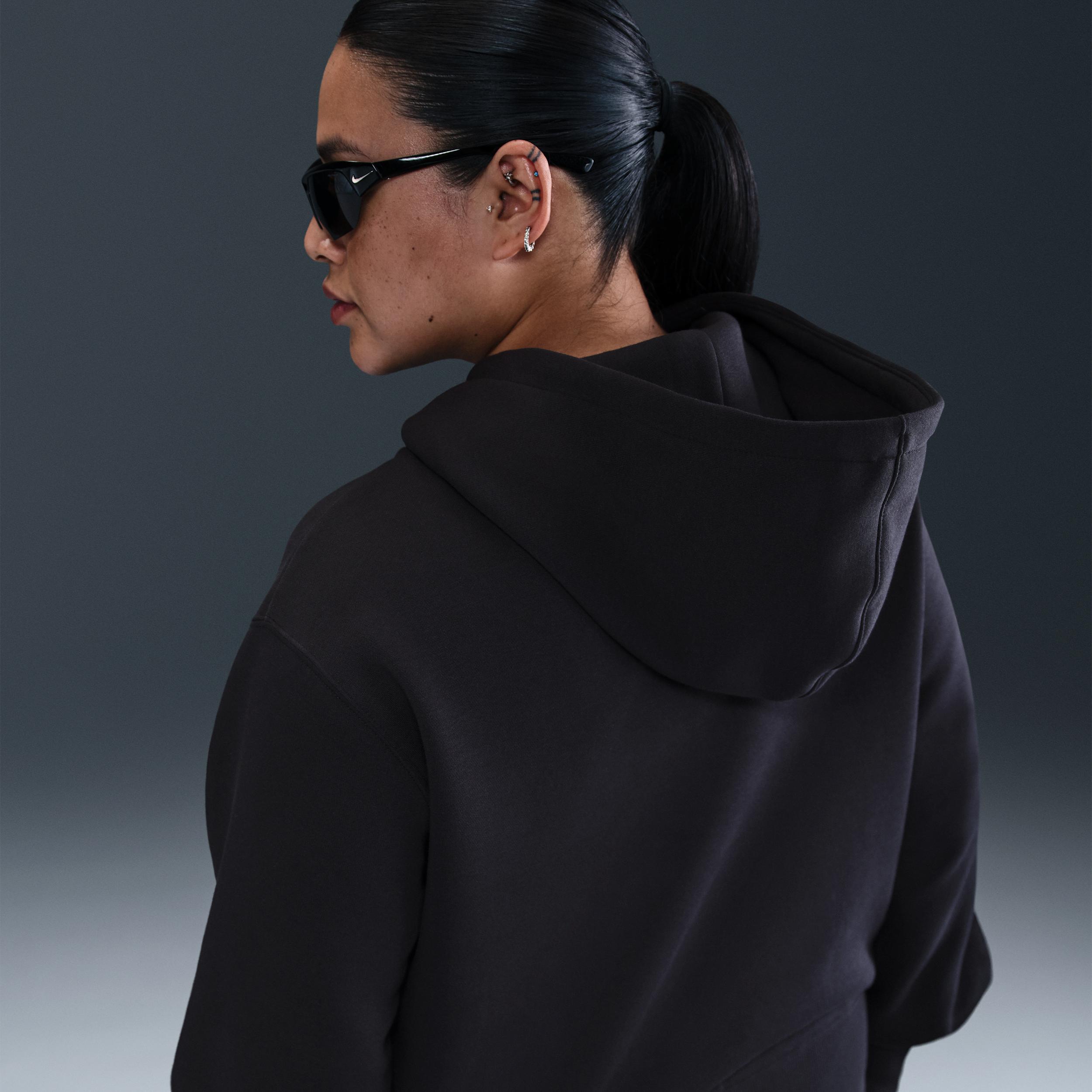 Nike Sportswear Phoenix Fleece Women's Loose Cropped Full-Zip Hoodie (Plus Size) Product Image