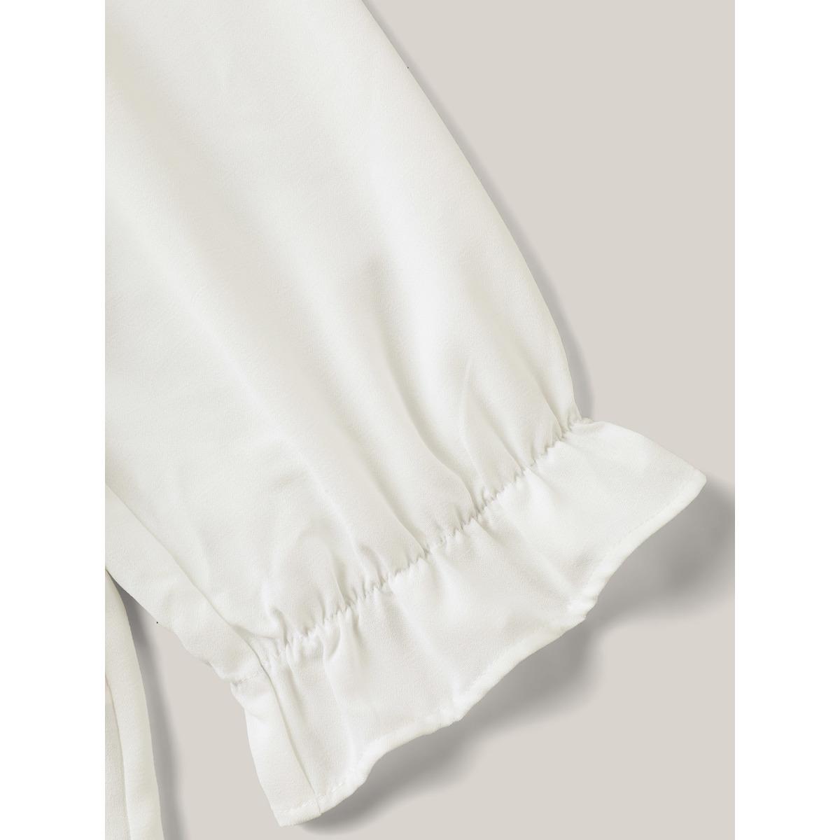 Plus Size Originalwhite Boho Print Neck Tassels Shirt Women Boho Elbow-length sleeve Notched collar Vacation Blouses BloomChic 10/M Product Image