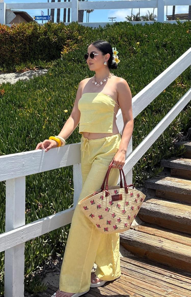 Ibiza Yellow Strapless Top Product Image