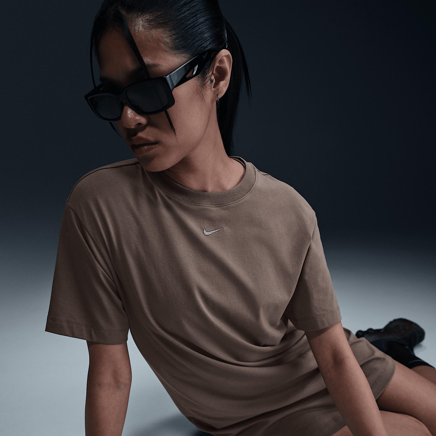 Nike Womens Nike NSW Essential Short Sleeve Dress T-Shirt - Womens Mink Brown/Mink Brown Product Image