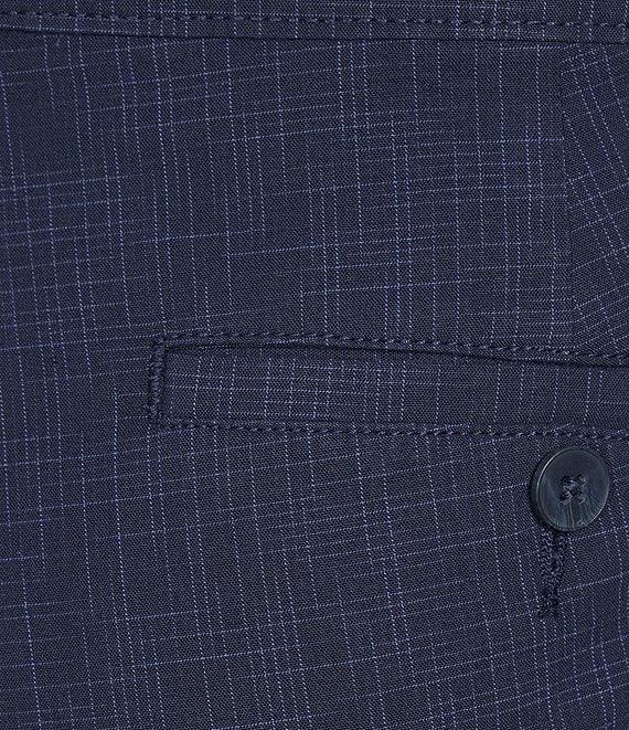 Roundtree & Yorke True Blue 8#double; Inseam Classic Flat Front Crosshatch Texture Pull On Shorts Product Image