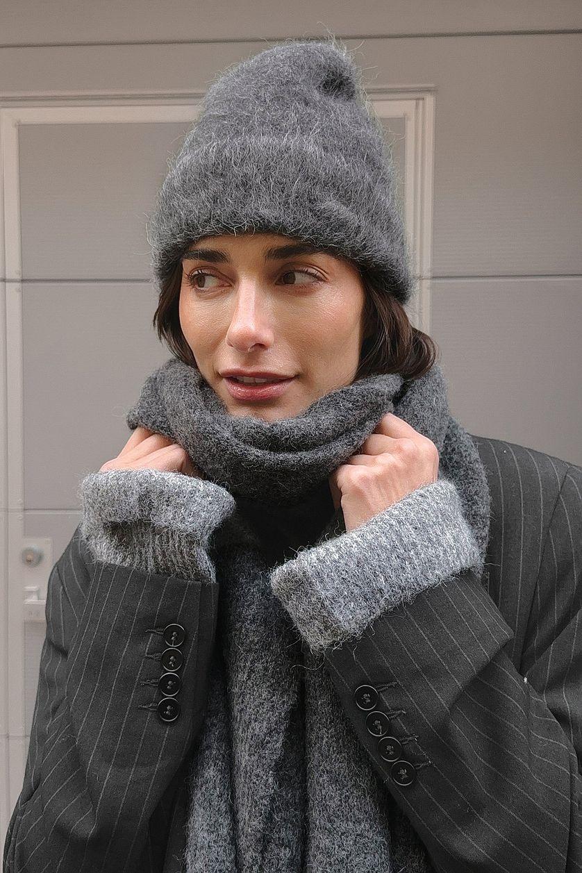 Alpaca Blend Hairy Beanie Product Image