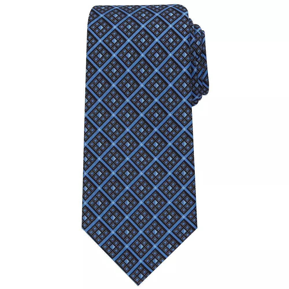 Men's Bespoke Patterned Tie, Blue Verona Product Image