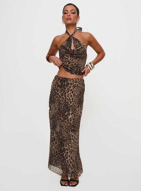 Eleganza Maxi Skirt Leopard Product Image
