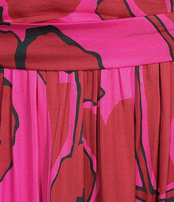 Alex Marie Cara Floral Printed Satin Long Sleeve Maxi Dress Product Image