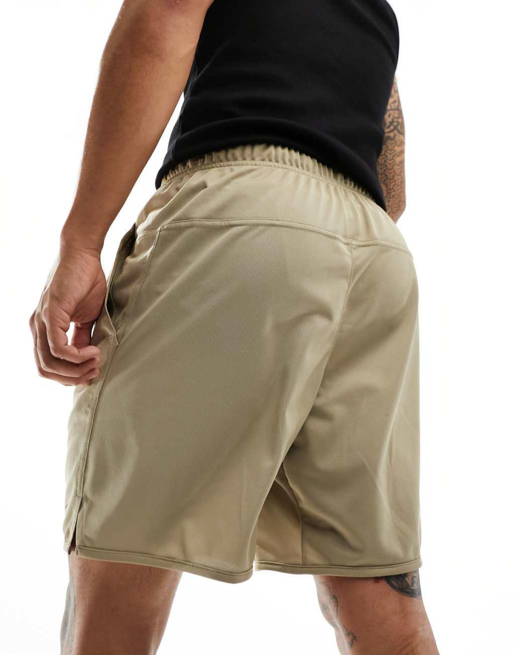 Nike Training Totality knit Dri-FIT 7 inch shorts in khaki Product Image