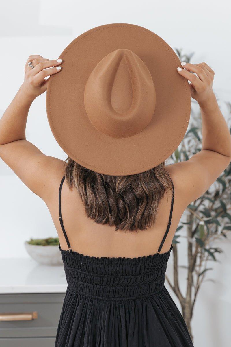 Amore Wide Brim Brown Hat Female Product Image