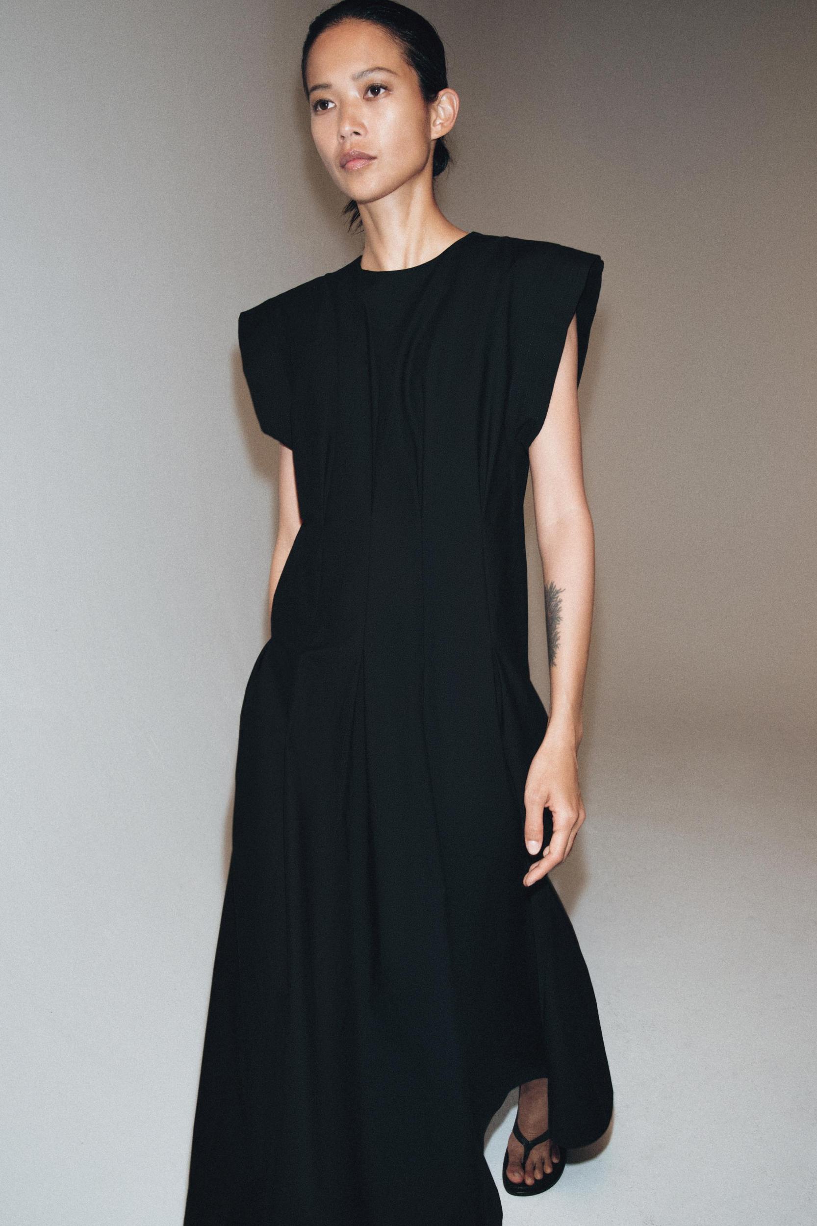 PLEATED POPLIN DRESS ZW COLLECTION Product Image