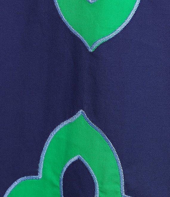 tyler boe Sara Printed Woven Split V-Neck Bracelet Sleeve Dolman Dress Product Image