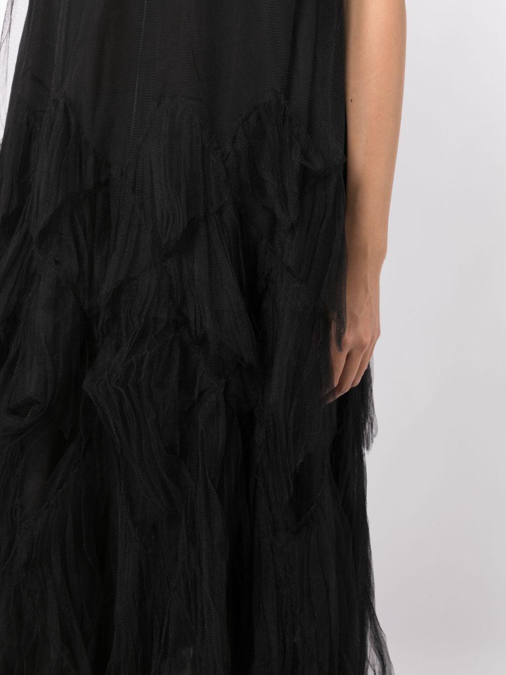 tulle-overlay midi dress Product Image
