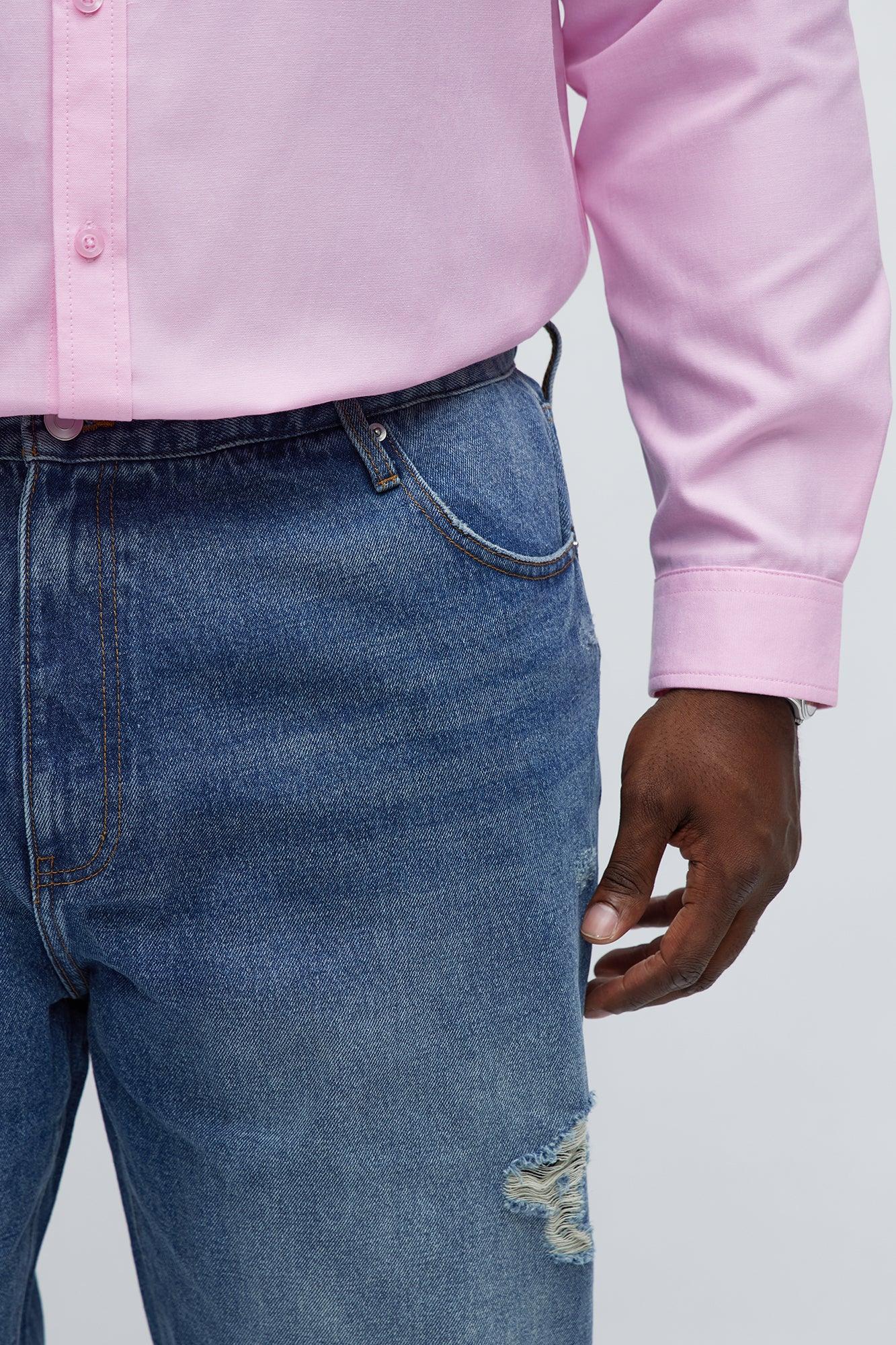 Straight Get To Know Me Ripped Jeans - Dark Wash Male Product Image