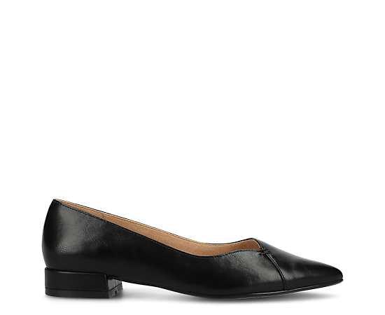 Journee Medium and Wide Width Carmin Women's Slip-On Low Block Heel Dress Flats,  Product Image