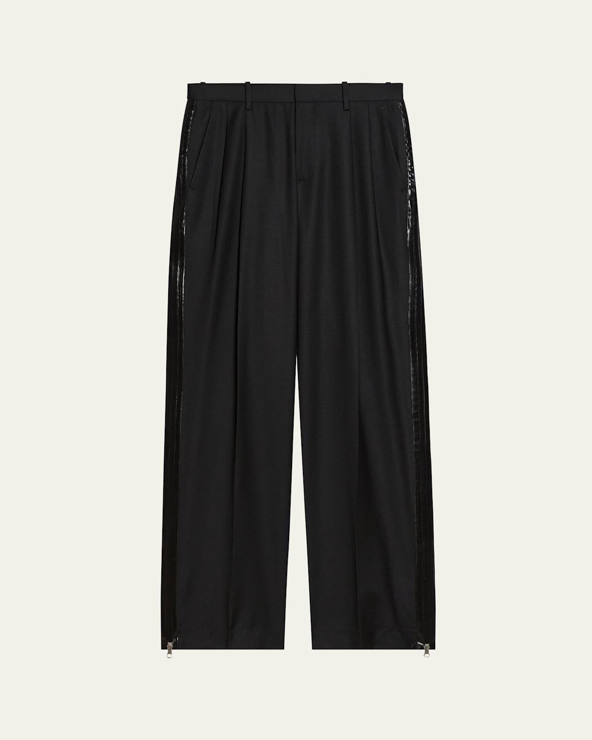 Men's Zip Double-Pleated Trousers Product Image