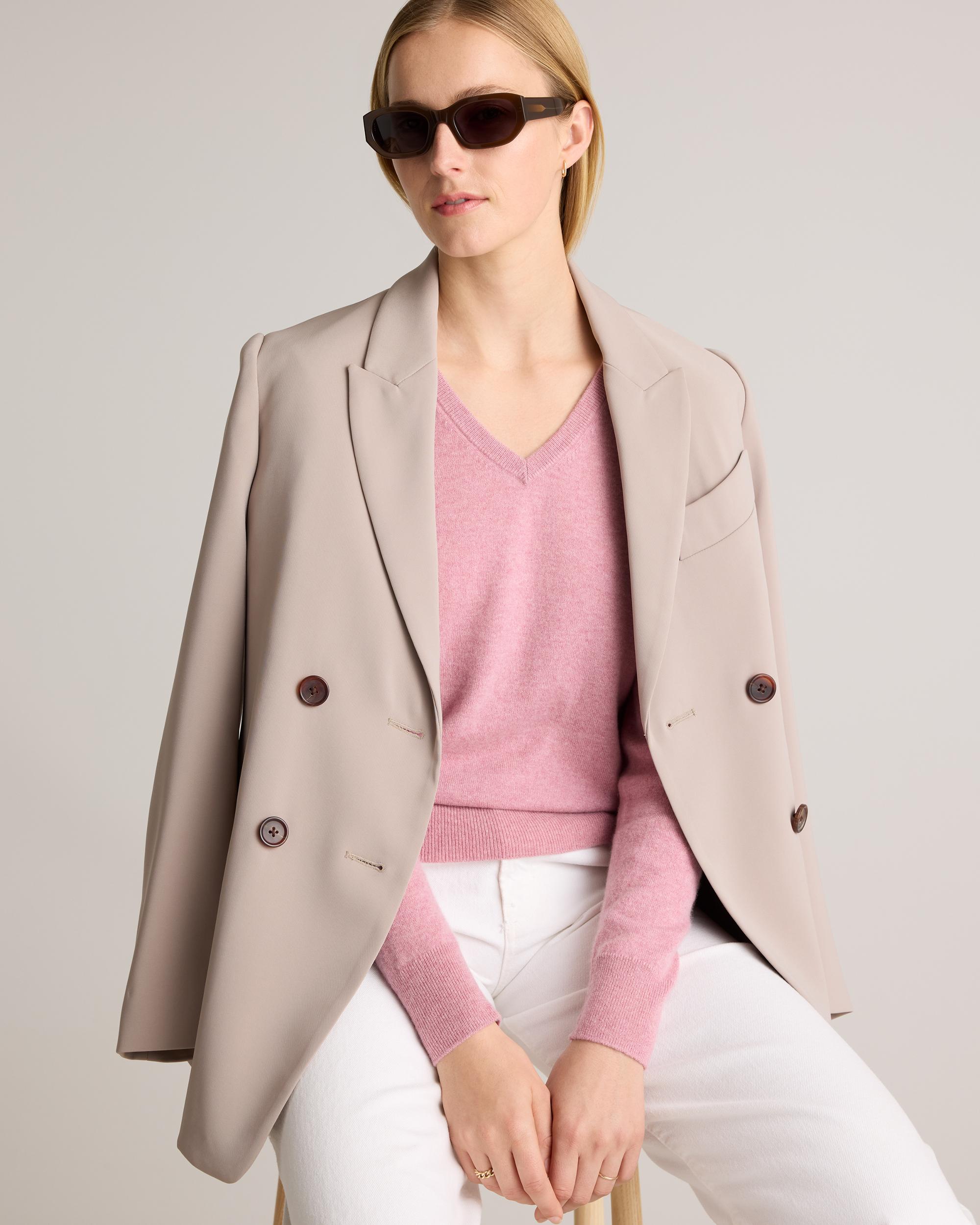 Quince | Women's Mongolian Cashmere V-Neck Sweater Size XL Product Image