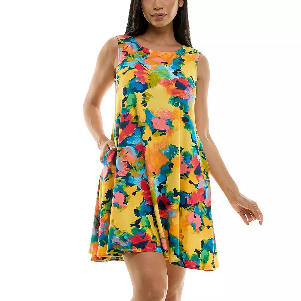 Women's Nina Leonard Floral Swing Dress,  Product Image