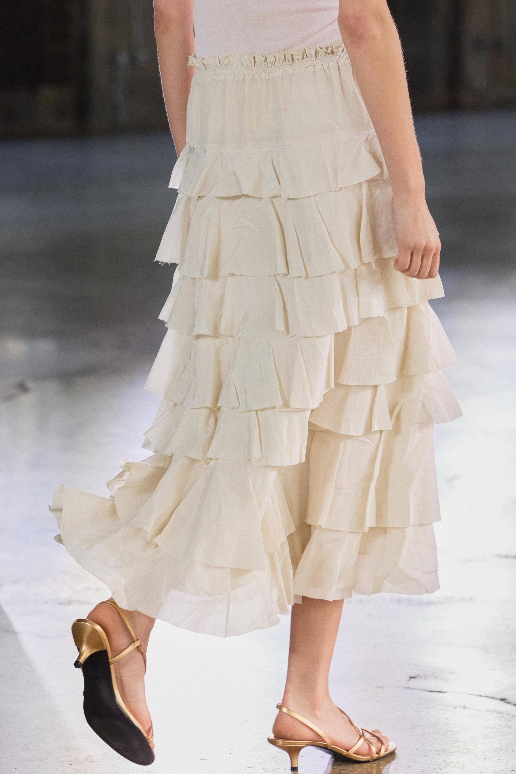 ZW COLLECTION RUFFLED MIDI SKIRT Product Image