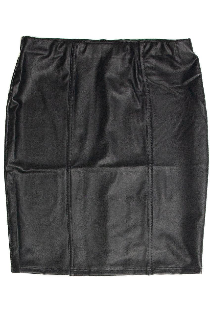 Pleather Mini Skirt Product Image