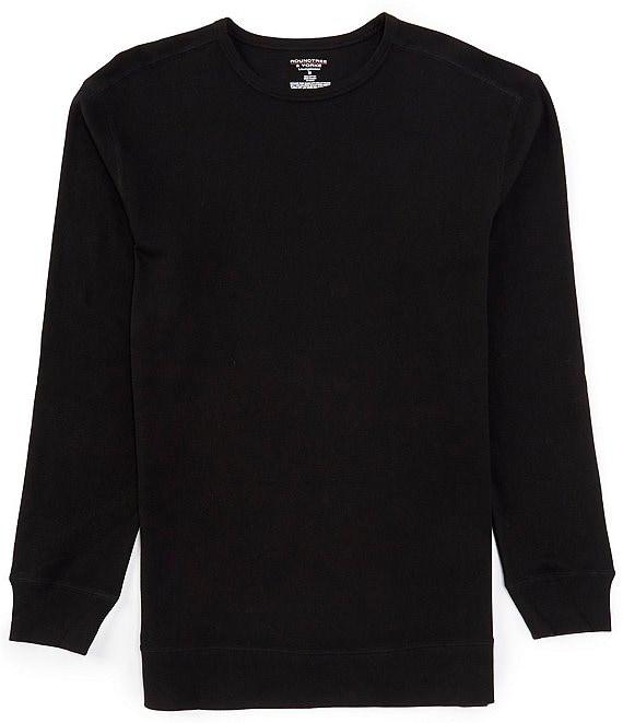 Roundtree & Yorke Big & Tall Long Sleeve Waffle-Knit Sleep T-Shirt Product Image