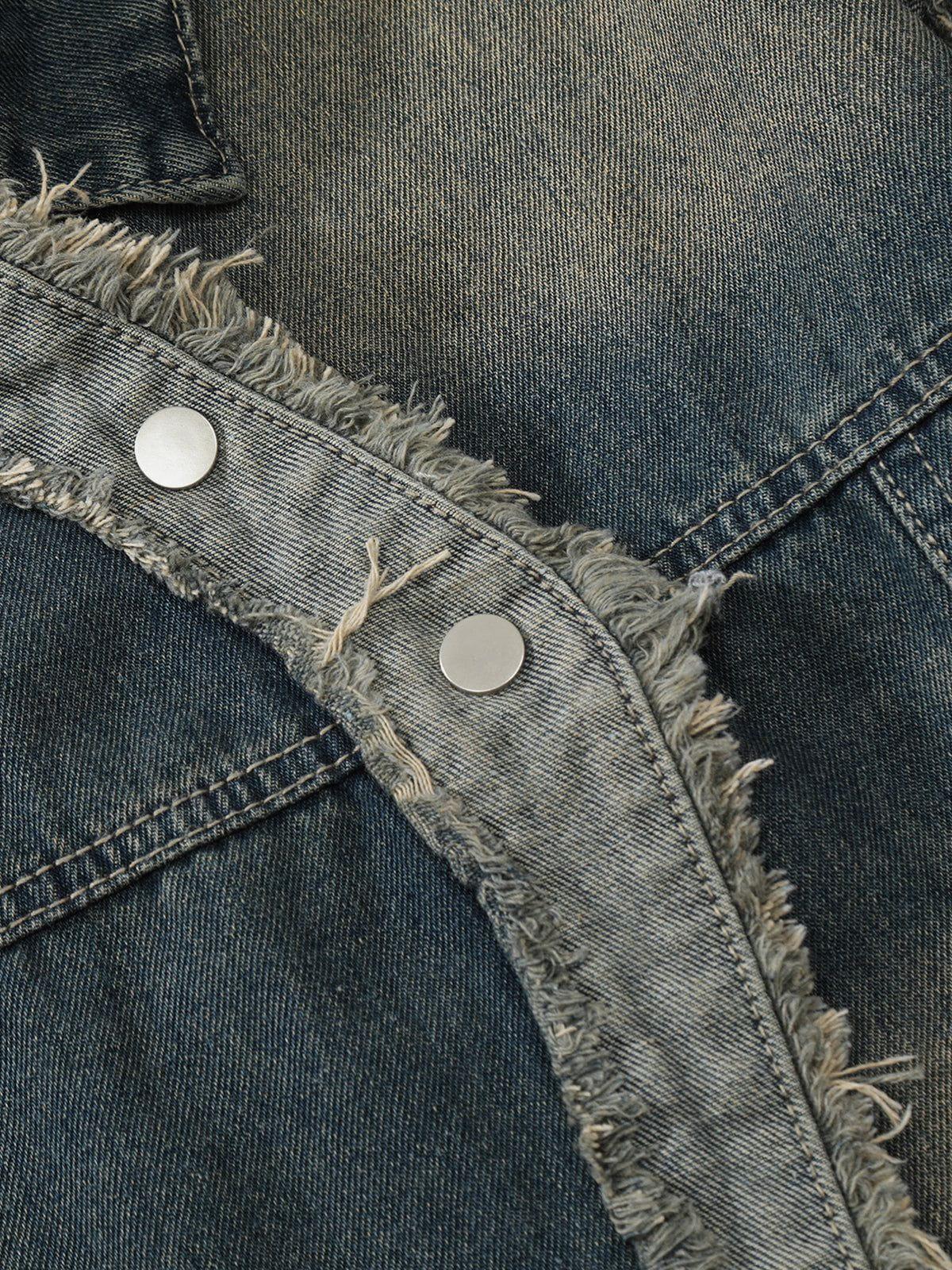 Aelfric Eden Embroidery Star Washed Denim Jacket Product Image