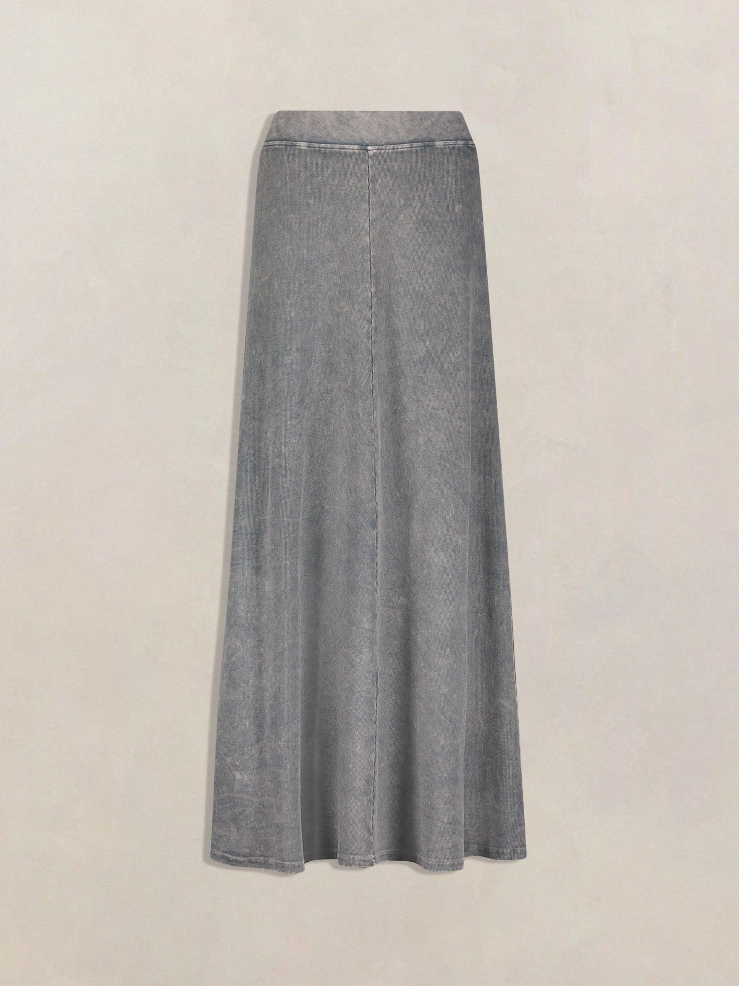 Hard Tail Ribbed Panel Maxi Skirt CS-128 Product Image