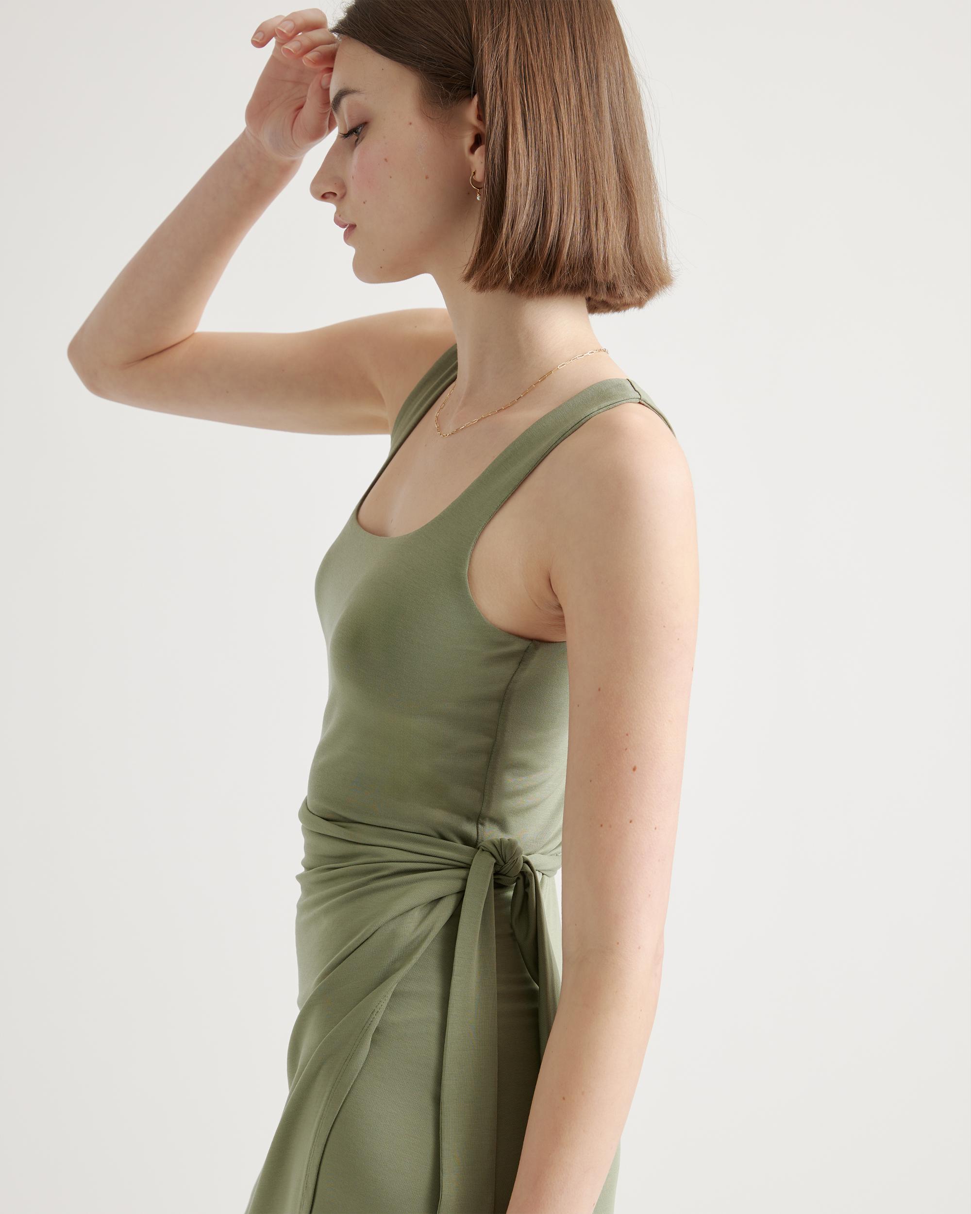 Quince | Women's Tencel Jersey Side Tie Midi Dress Size XS Product Image