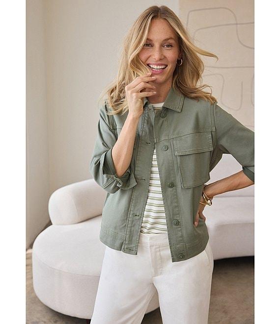 Liverpool Los Angeles Twill Point Collar Cargo Jacket Product Image