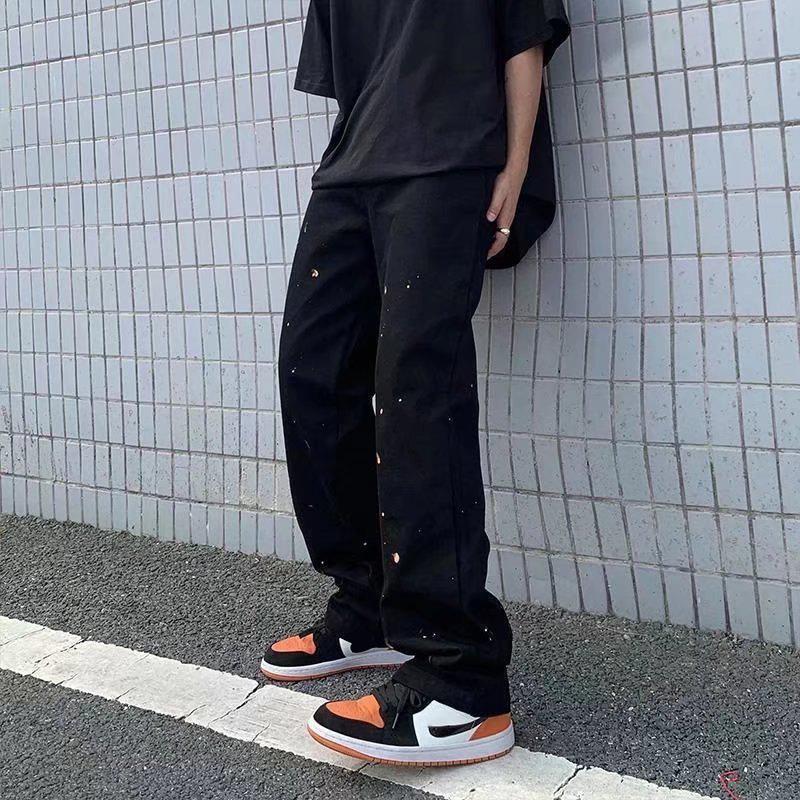 Sopula Casual Splattered Straight Jeans Product Image