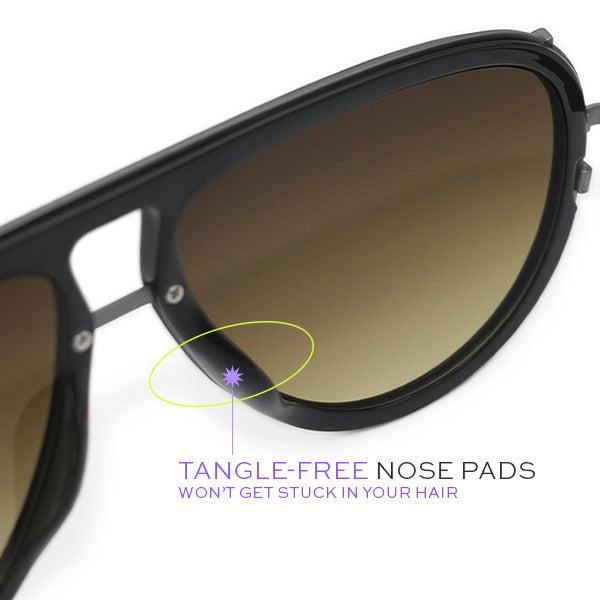 TopFoxx Ivy Luxe - Olive Tangle-Free Women's Round Aviator Sunglasses Female Product Image