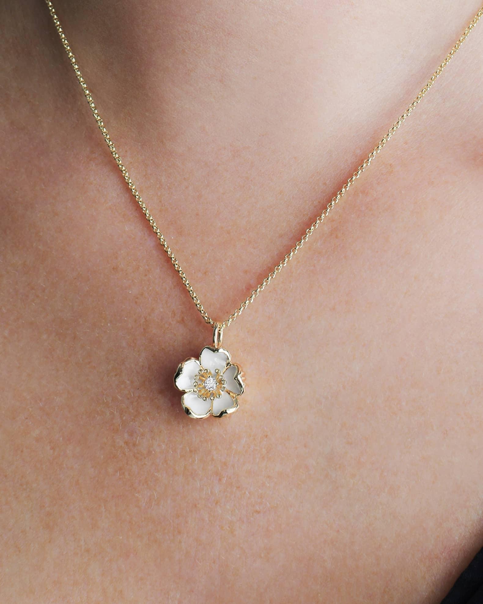 Wildflowers Enameled Pendant Necklace Product Image