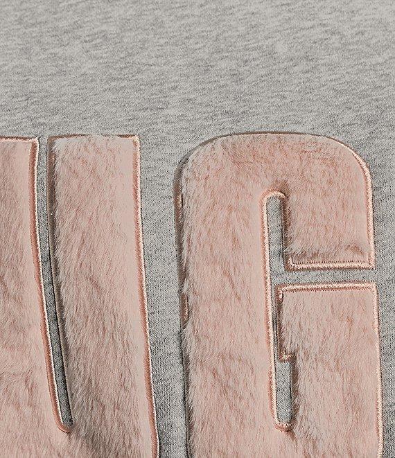 UGG® Madeline Fuzzy Logo Long Sleeve Coordinating Lounge Sweatshirt Product Image