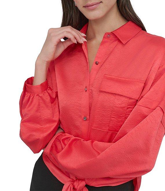 DKNY by Donna Karan Long Sleeve Button Front Shirt Product Image
