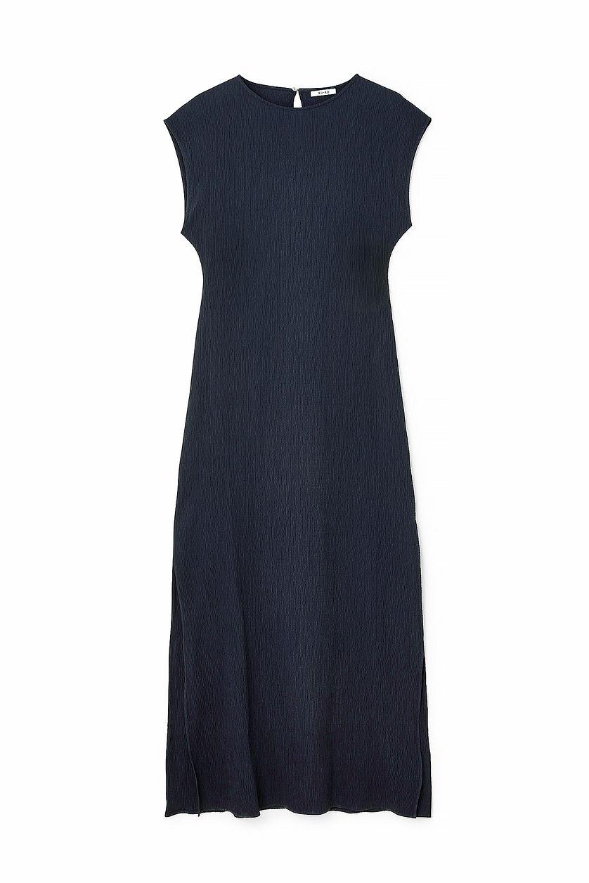 Crinkled Quality High Slit Maxi Dress Product Image