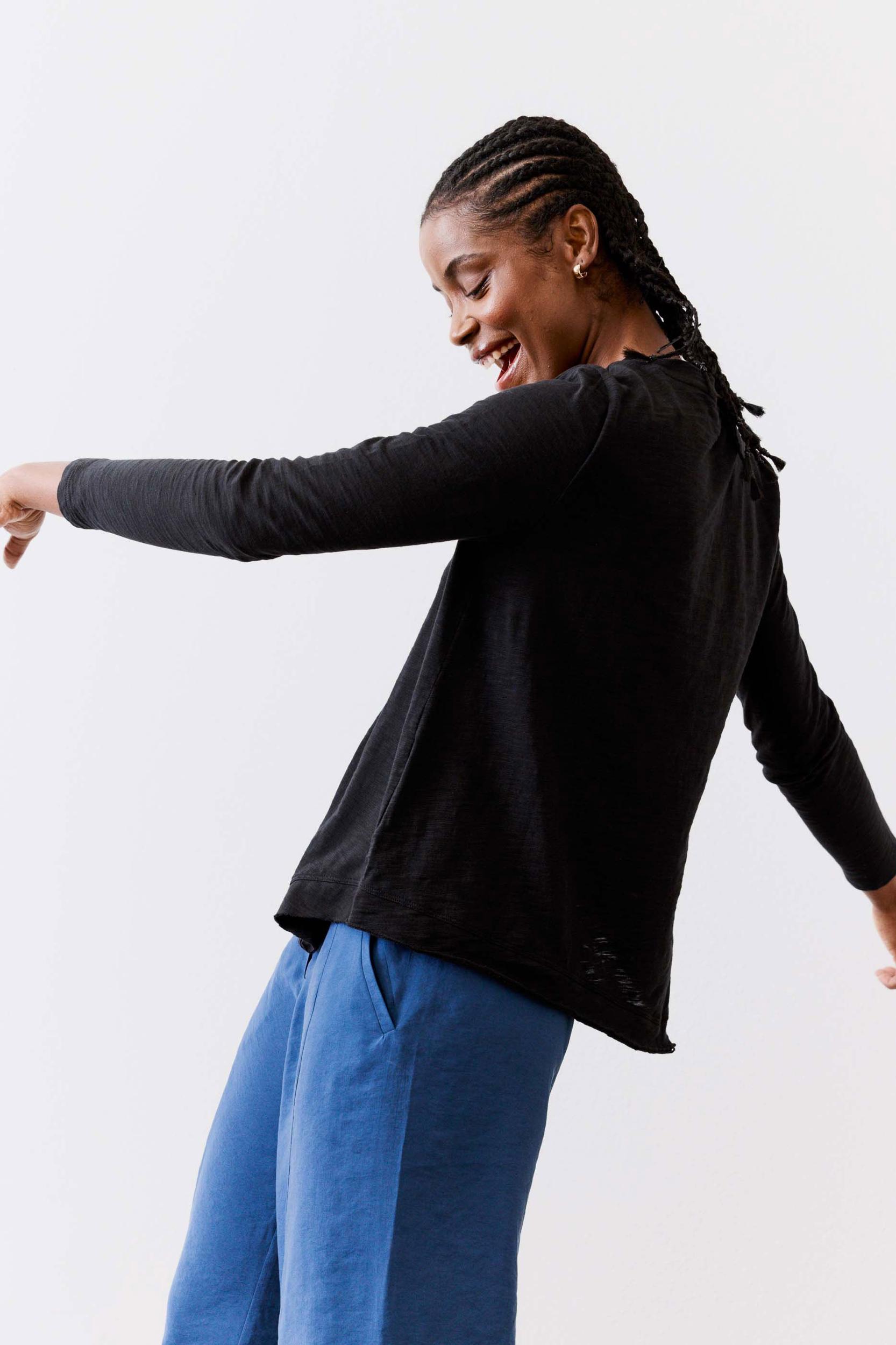 New Angle V-Neck Long Sleeve Top Product Image