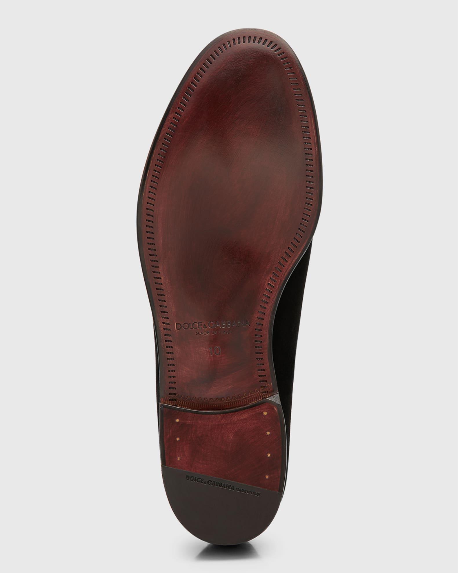 Men's Logo Velvet Dress Loafers Product Image