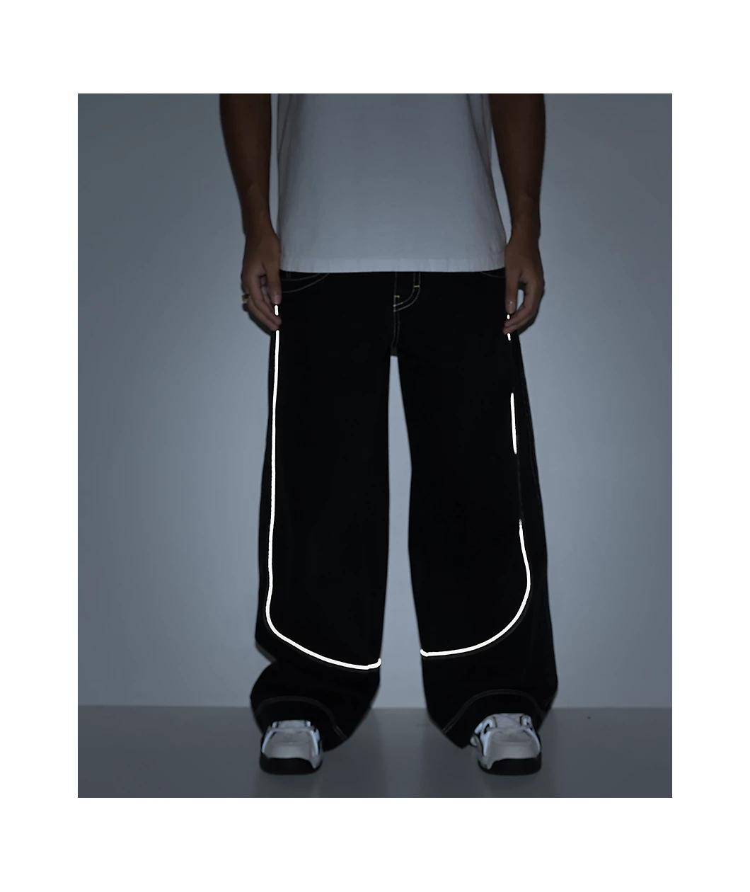 A.LAB Mega Piped Black Jeans Product Image