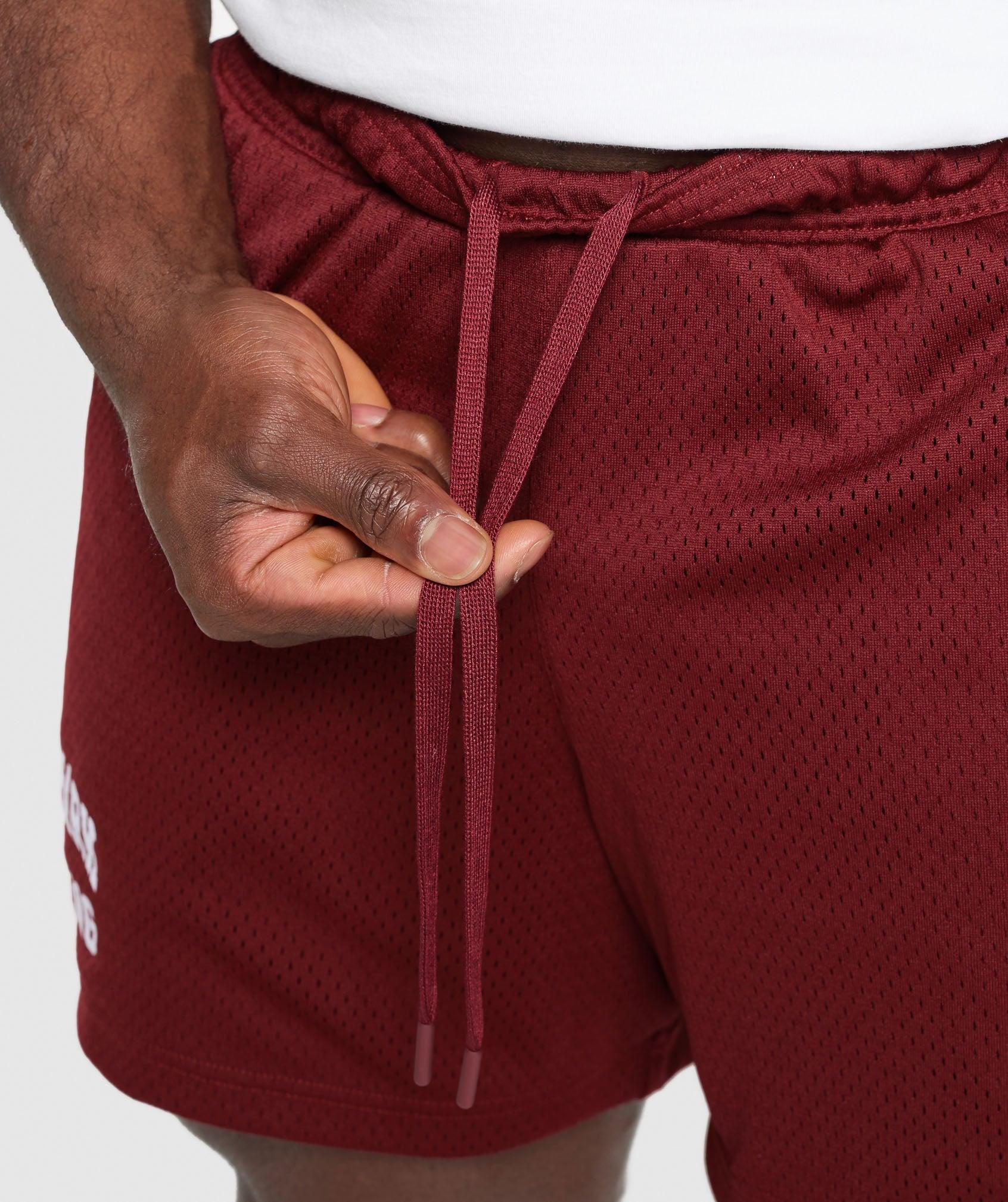 Gymshark Lifting Mesh 5" Shorts - Sets Red Male Product Image