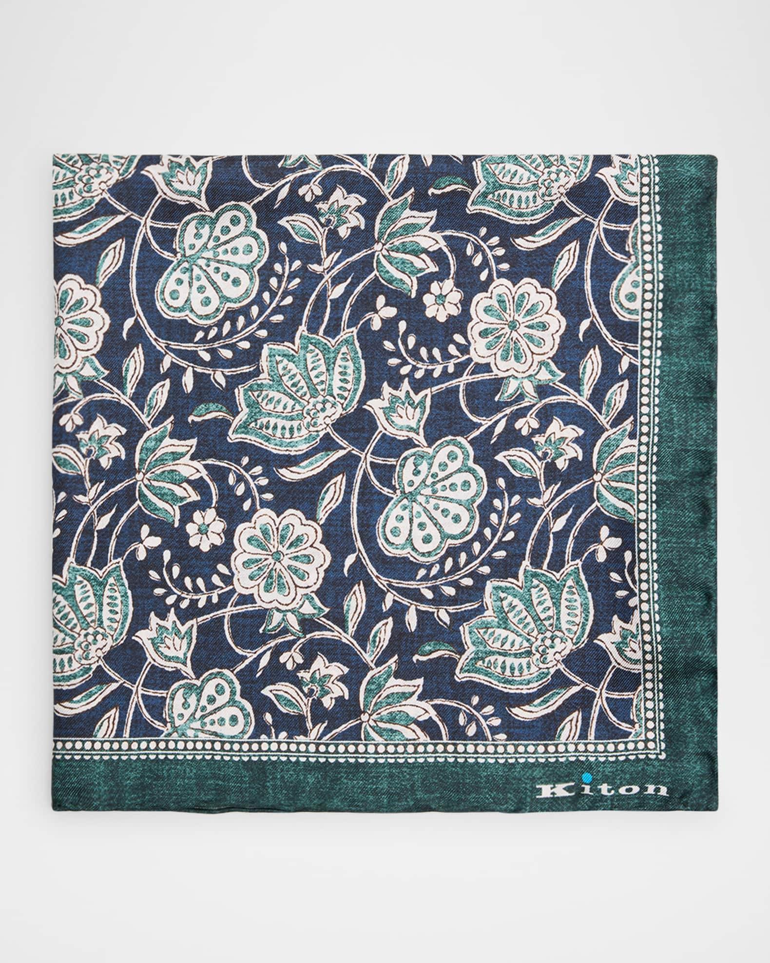 Men's Silk Floral Pocket Square Product Image