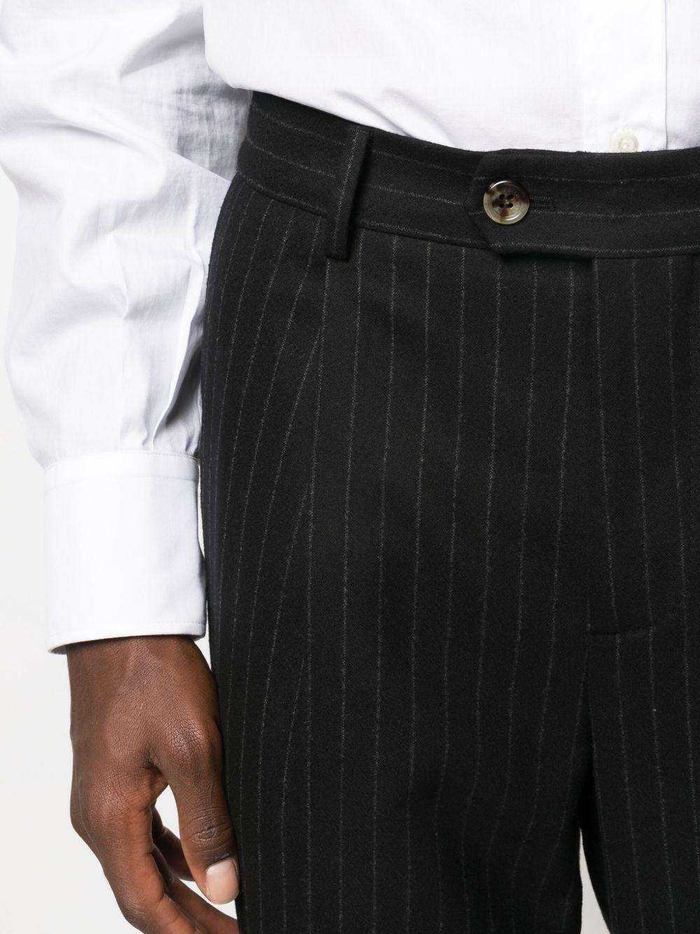 pinstripe-pattern virgin-wool trousers Product Image