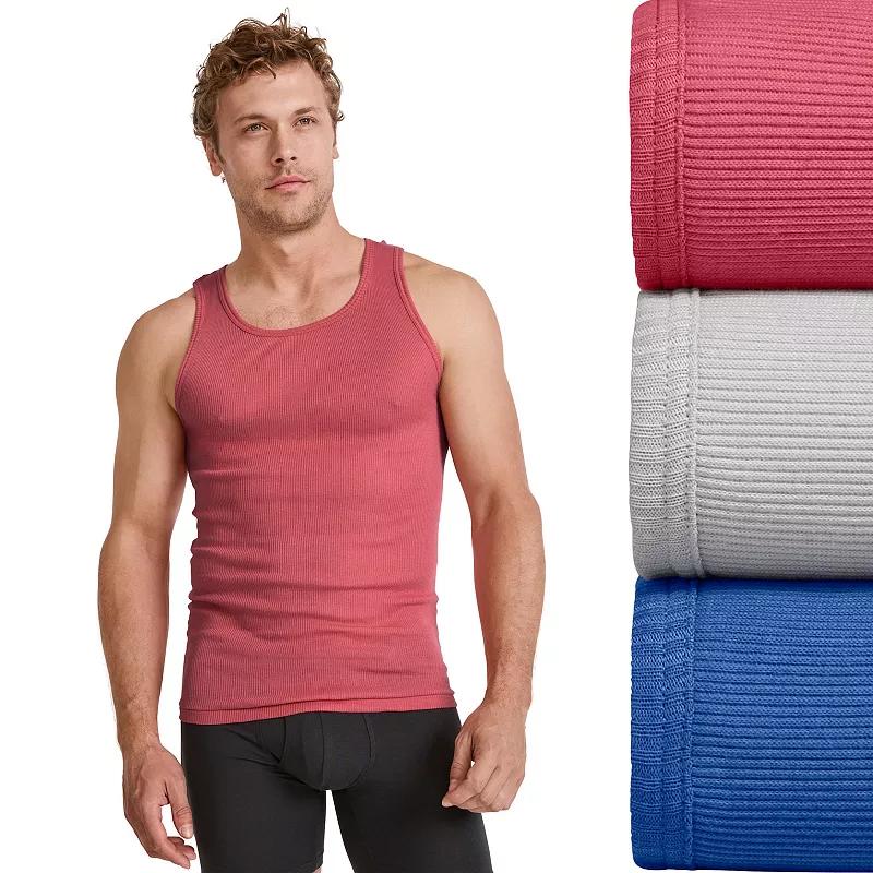 Big & Tall Jockey® 3-pack Big Man Classic Tank Top A-Shirts, Men's, Size: XXL, Grey Team Product Image