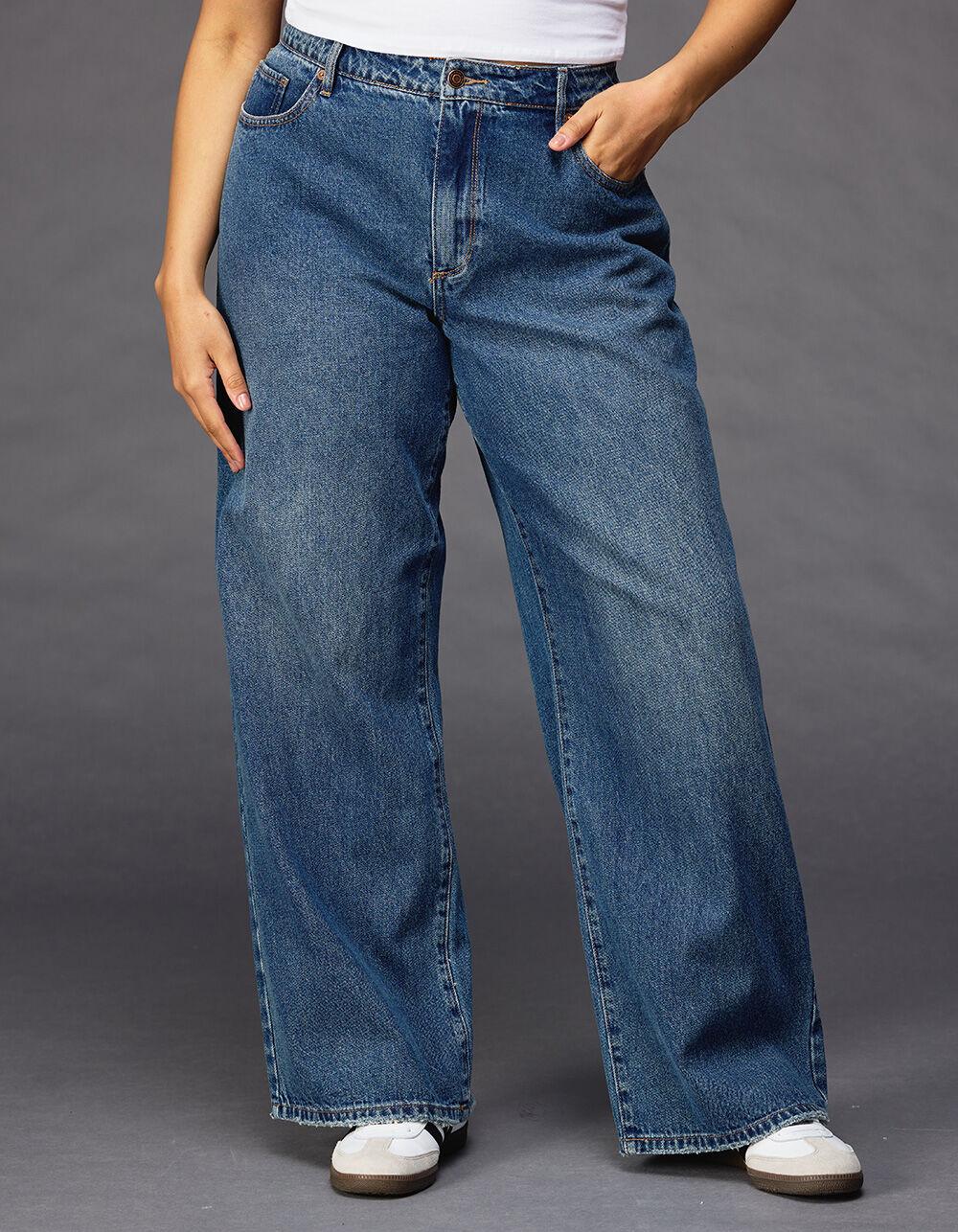 RSQ Womens High Rise Baggy Jeans - LIGHT VINTAGE Product Image