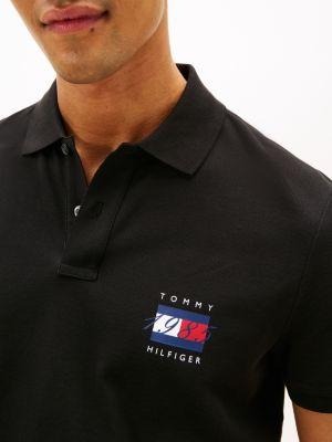 Regular Fit 1985 Flag Graphic Pique Polo Product Image