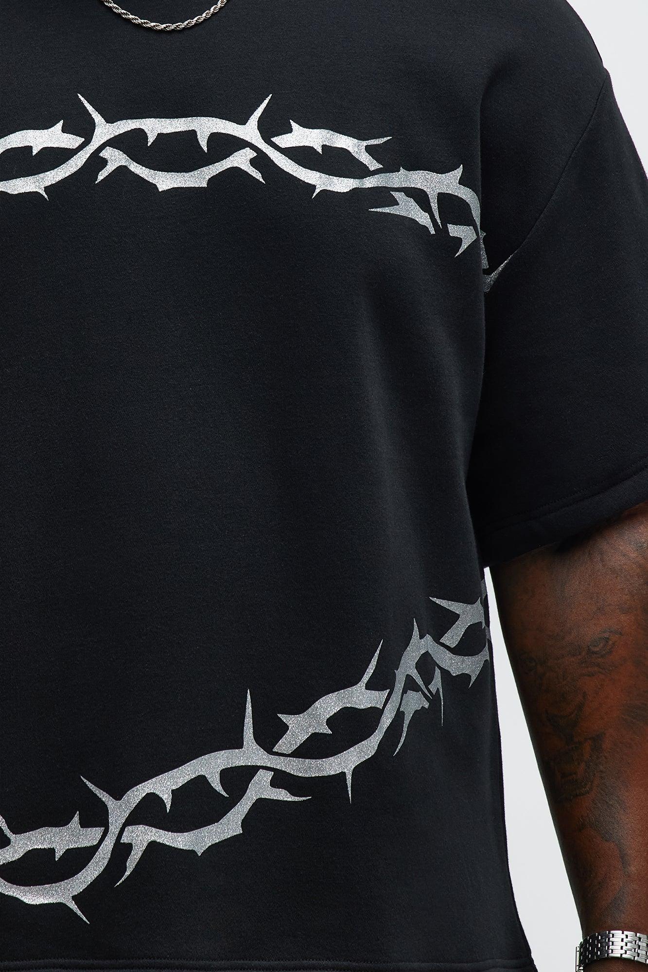 Tyson Barbed Wire Short Sleeve Tee - Black Male Product Image