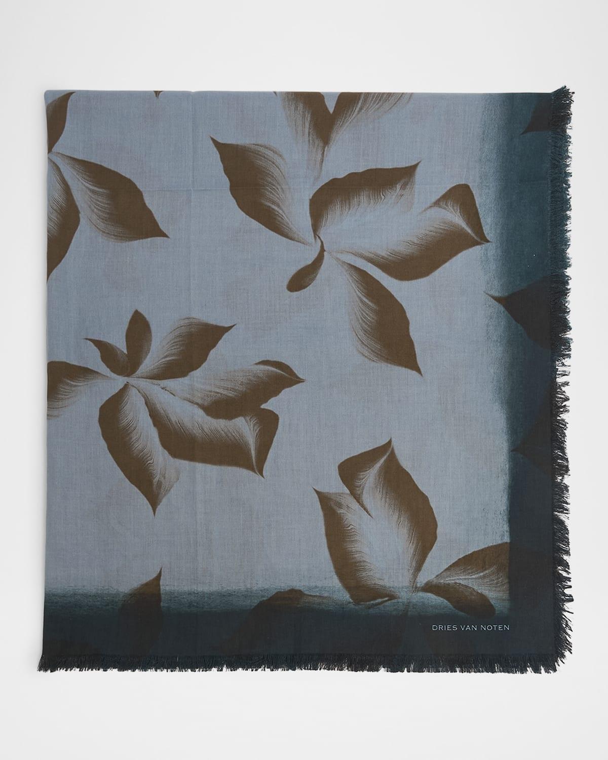 Mens Cotton Suminagashi Petals Scarf Product Image