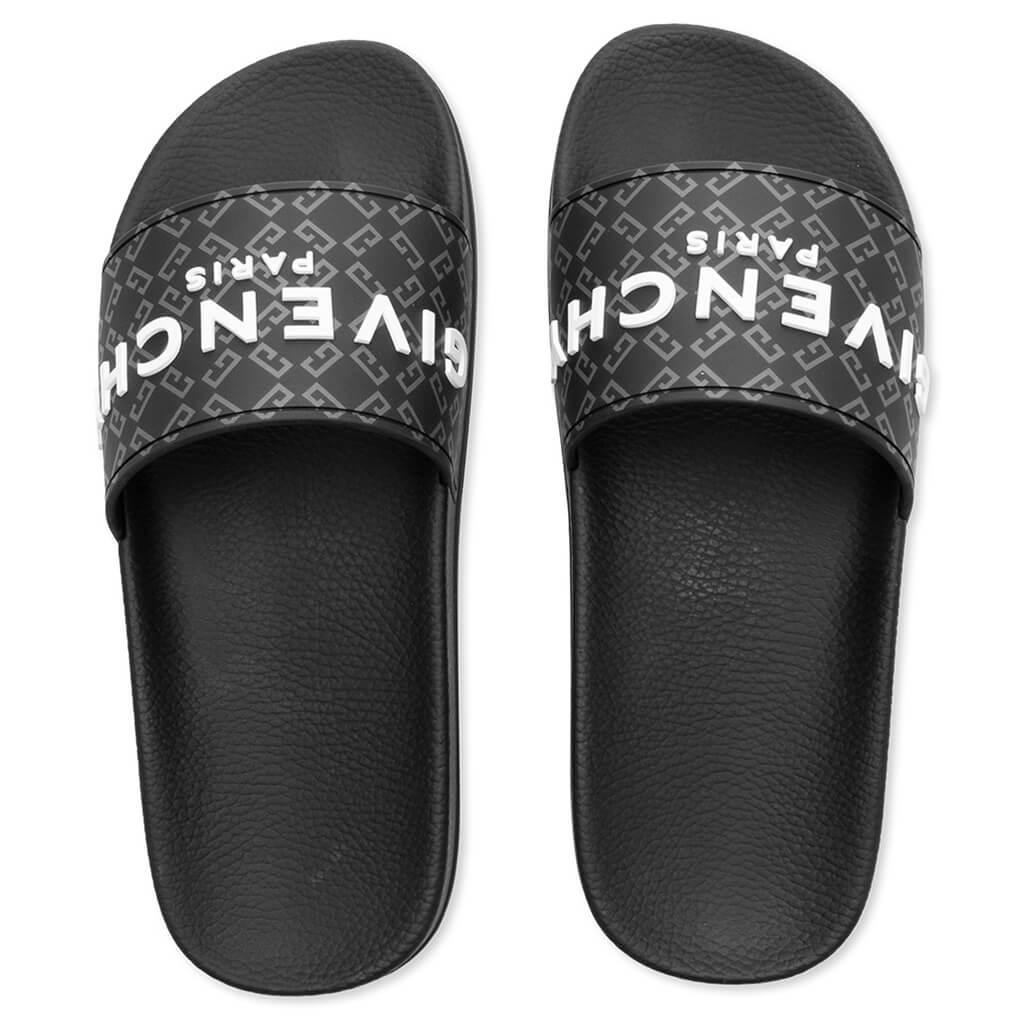 Slide Flat Sandals - Black Male Product Image