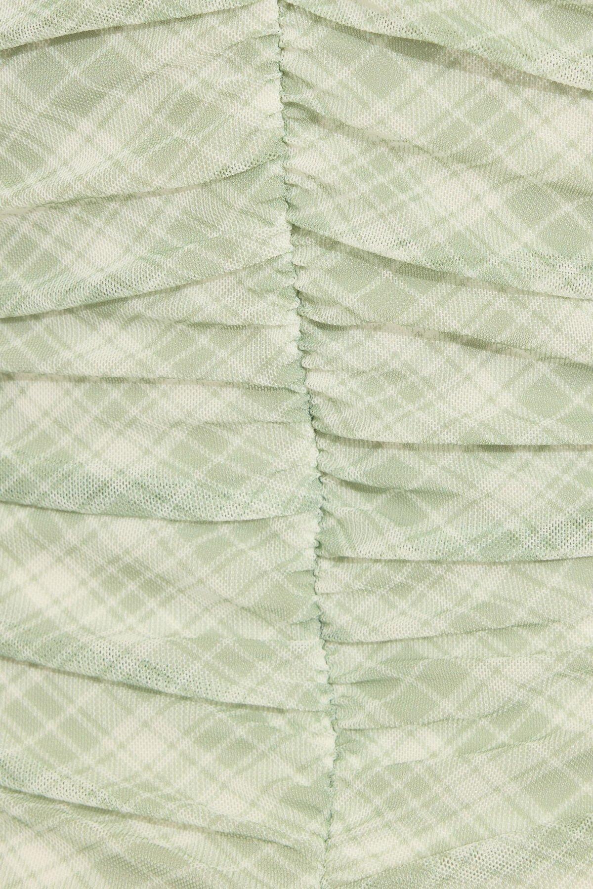 Deep Plunge Cowl Neck Mini Dress Product Image