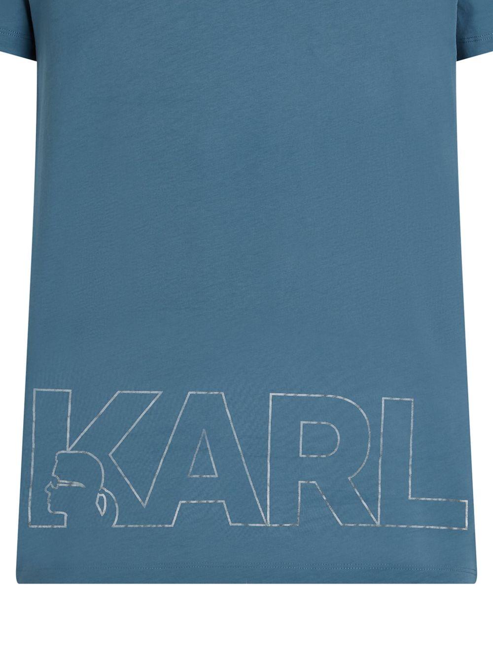 metallic logo-print T-shirt  Product Image